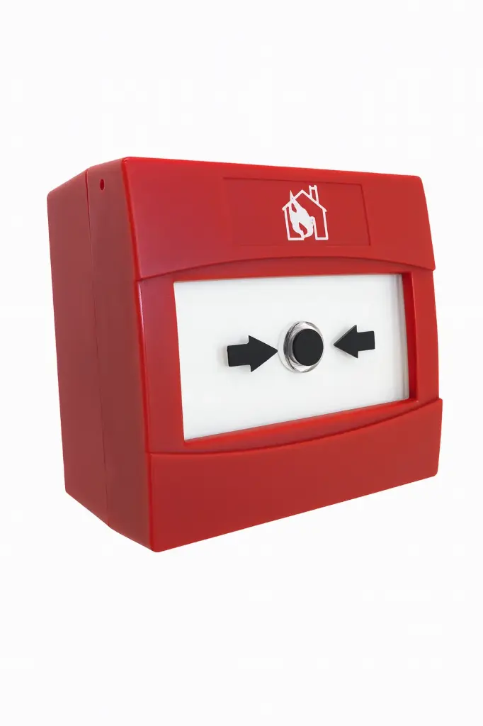 Conventional call point, dual mount, red