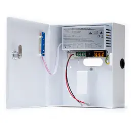 Power supply with charger, 5A, 12V, box (300x195x90mm)