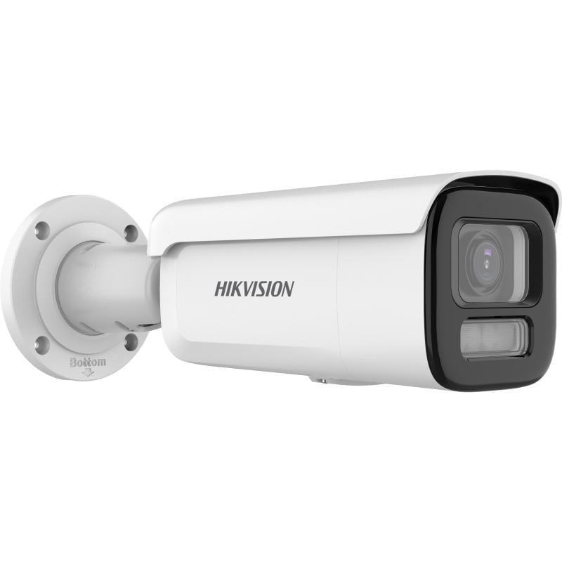 Hikvision DS-2CD2647G3T-LIZSY bullet IP camera, 2.8–12 mm varifocal lens (4 MP, up to 60 m IR + LED, Hybrid Light, ColorVu 3.0, AcuSense 3.0)