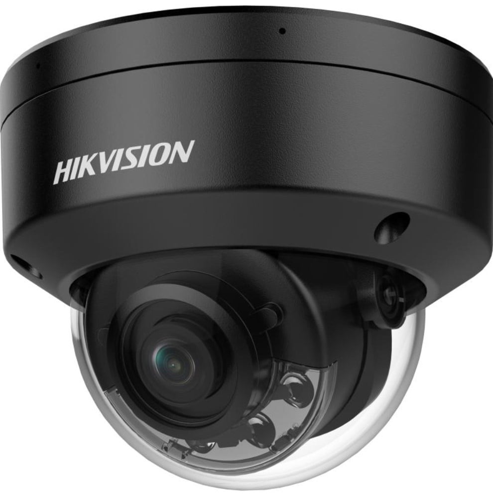 Hikvision dome DS-2CD2187G2H-LISU F2.8 (black, 8 MP, 30 m. IR; 30 m. LED; Hybrid Light)