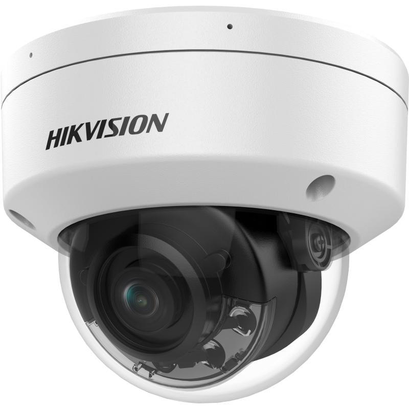 Hikvision dome DS-2CD2187G2H-LISU F2.8 (white, 8 MP, 30 m. IR; 30 m. LED; Hybrid Light)