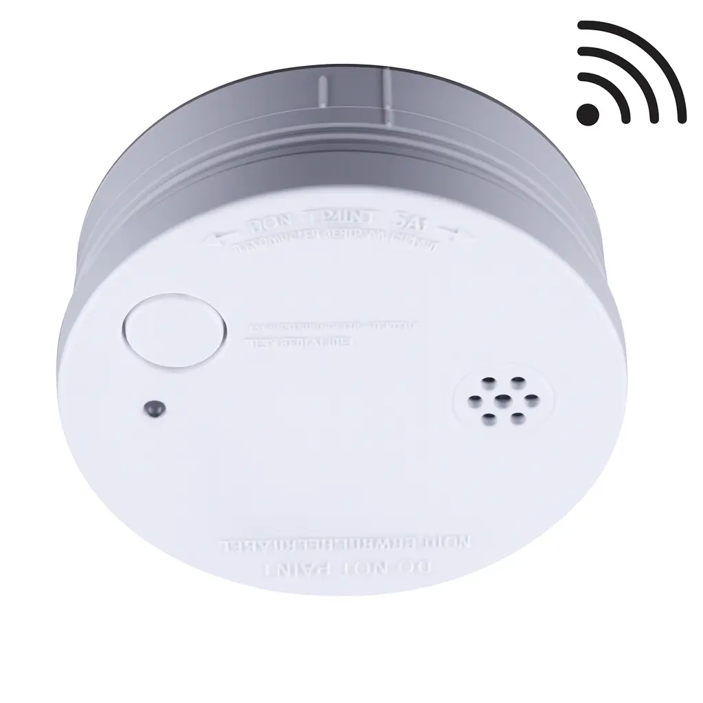 Stand-alone smoke detector, wireless interconnection, 10 years