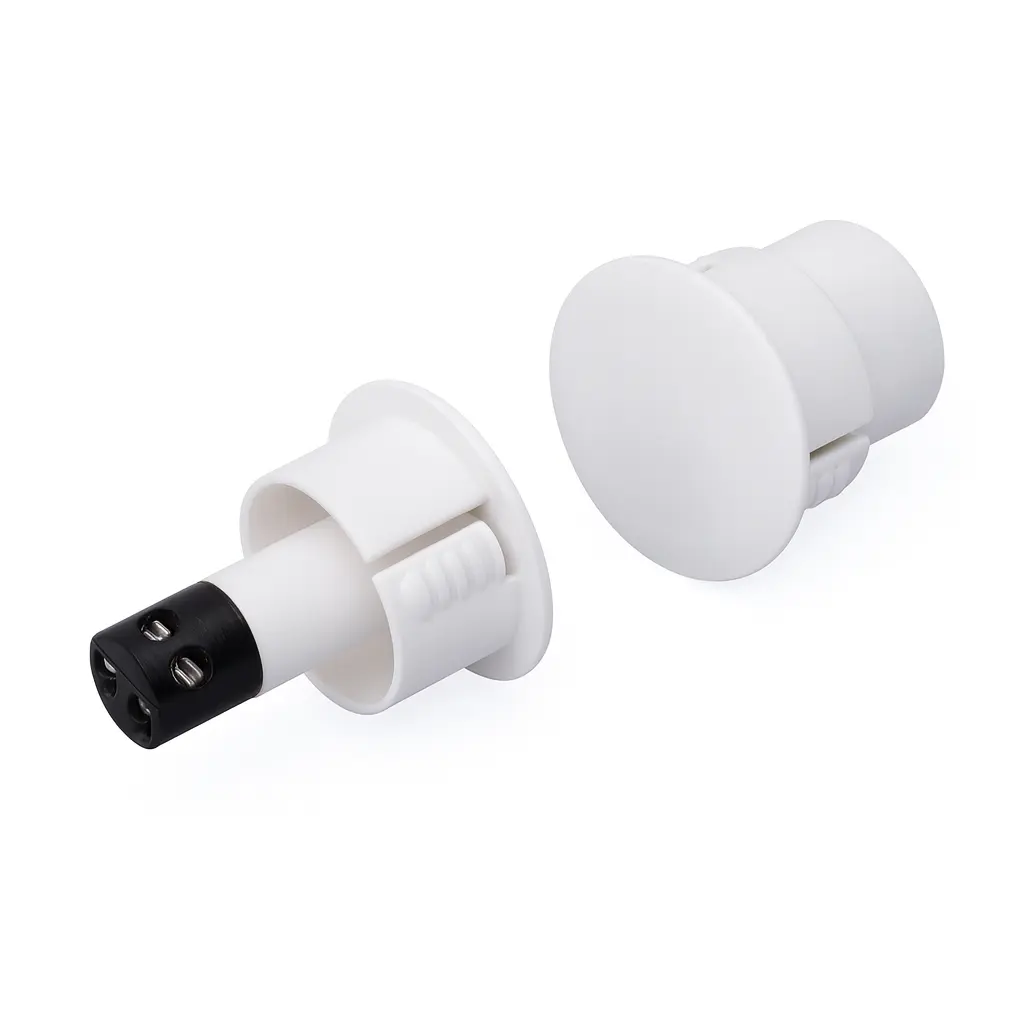 Recessed contact 30x19mm, screw contacts, white