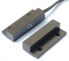 Stick-on contact 33x13mm, brown, side