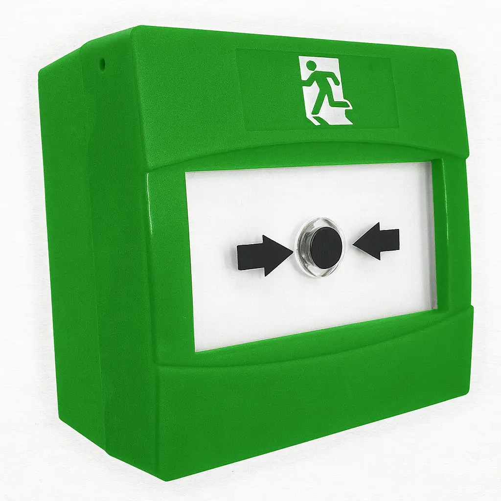 Call point green, 2xNC/C/NO, surface