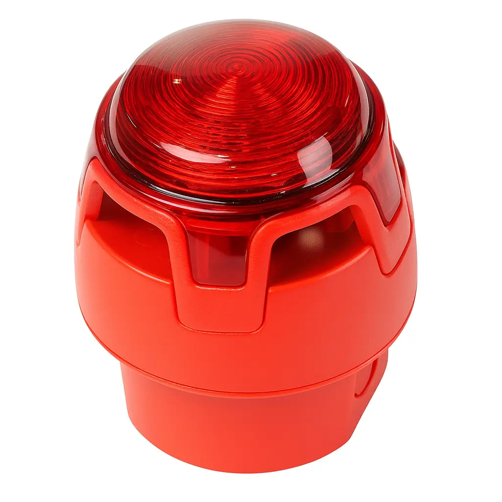 Siren red with flash, IP65