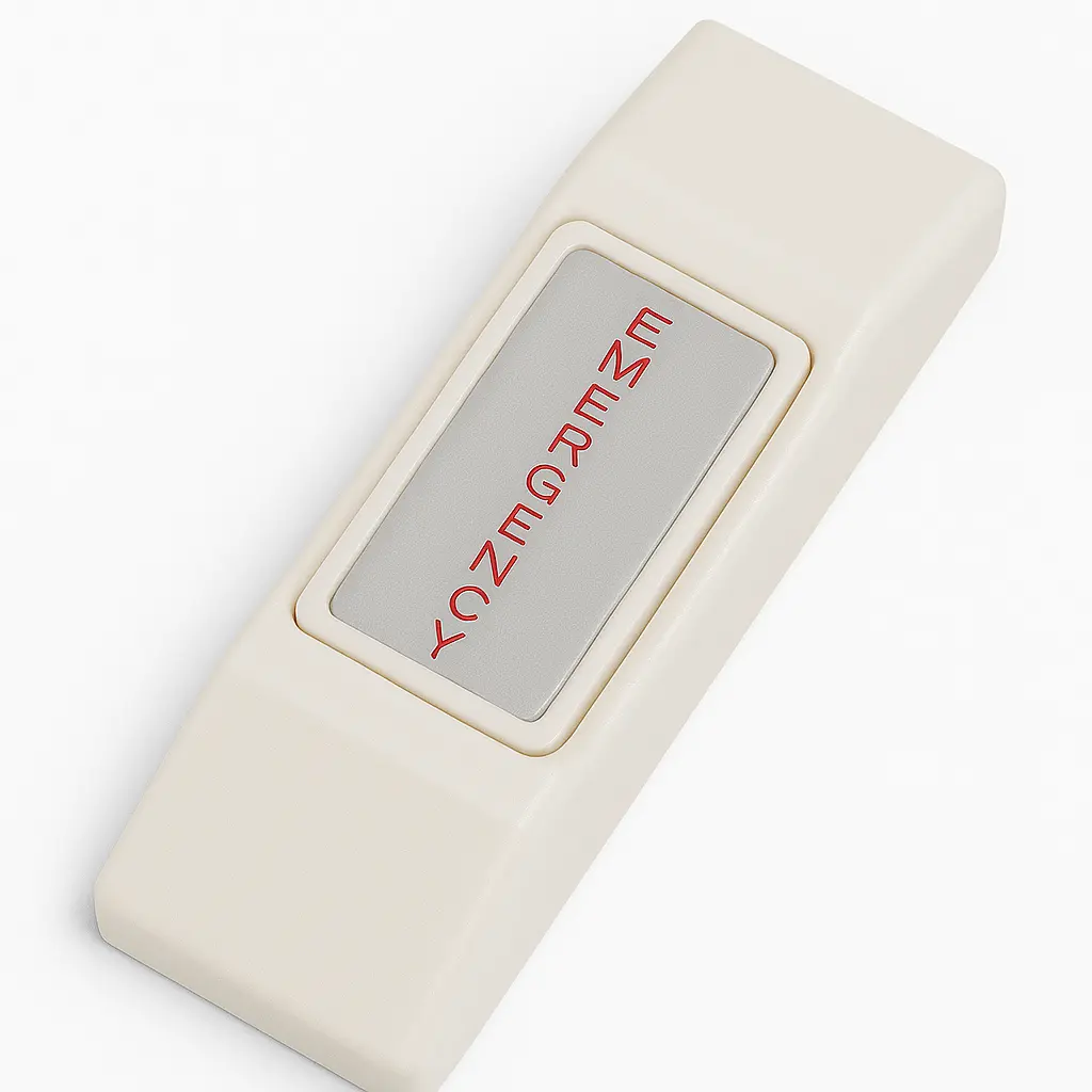 Emergency button without fixation