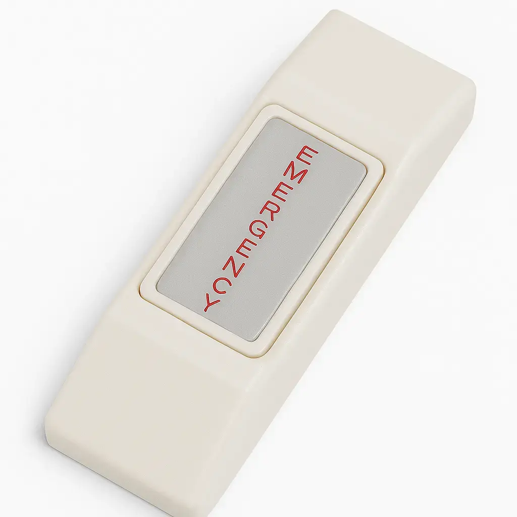 Emergency button without fixation