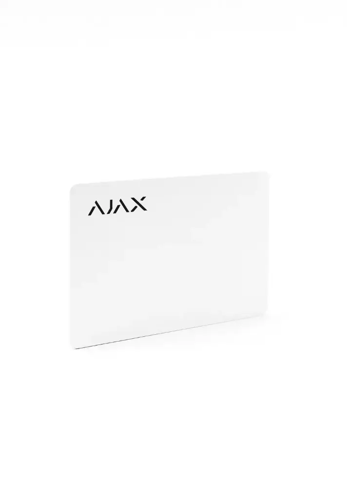 Ajax contactless card for security management (white)