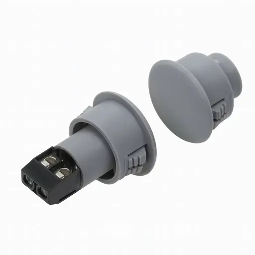 [BR-1021TGR] Recessed contact 30x19mm, Grey RAL7016