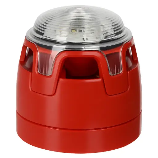 [CWSS-RR-W3] Siren red with flash,white glass IP65